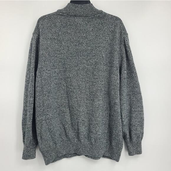 Oak Hill Gray Quarter Zip Cotton Knit Sweatshirt Men's Size 2XL 2620 - Picture 2 of 9